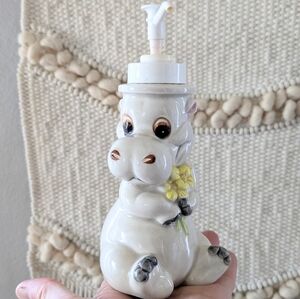 Vintage Andre Richard Hippo Soap Dispenser | Ceramic | 8"